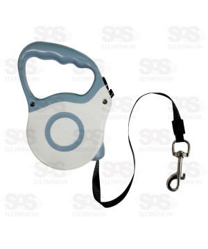 Coleira Automática Guia Retrátil Para Pets 5 Metros