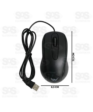 Mouse Óptico Com Fio 1200 DPI Altomex AL-9500