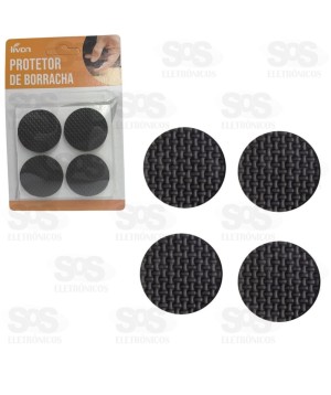 Protetor Borracha  Autoadesivo 4 Unidades 3,8cmx3mm 6111
