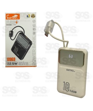 Carga Extra 10.000mAh 2 Interfaces Eletromex EL-2950