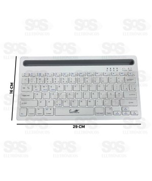 Teclado Slim Sem Fio Bluetooth Eletromex EL-2108