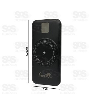 Carga Extra 10.000mAh Por Indução Eletromex EL-2914