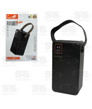 Carga Extra 60.000mAh Painel Digital Com Lanterna Eletromex EL-2969