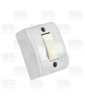 Interruptor Simples de Sobrepor 10A 250V Luster 10361