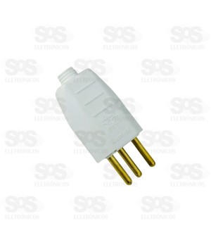 Tomada Plug Macho 2P+T Luster 10641