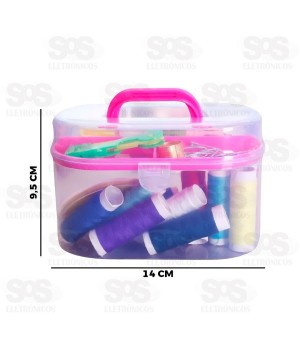 Kit Costura 10 Linhas e 16 Agulhas Maleta Caerus CRS-2531