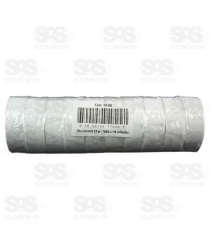 Fita Isolante 10 Metros Branca 10 Unidades Foxlux 10.05