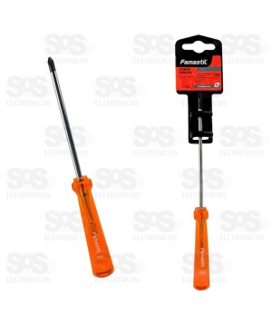 Chave Fenda Magnética CR-V 3/16X4 Famastil 46.08