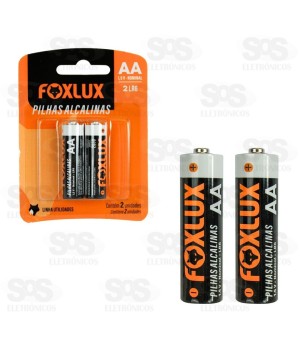 Pilhas Alcalinas AA 1.5V 2 Unidades Foxlux 95.02