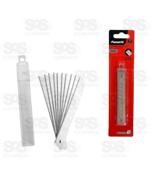 Lâminas Para Estilete 9mm Com 10 Unidades Famastil F29.04