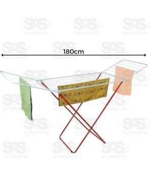 Varal de Chão Grande 1,80m Dobrável Napoles NAVSC2B