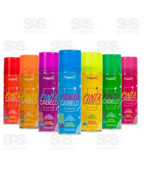 Pinta Cabelo Spray Azul 150ml Fluorescente Popper