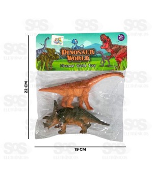 Dinossauros De Plástico Com 2 Peças Toy King TK-AB0036