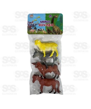Animais Fazenda De Plástico Com 4 Peças Toy King TK-AB5444