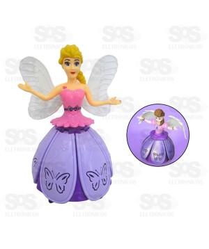 Fada Princesa Dançarina Bate e Volta Com Luzes TK-AB8333
