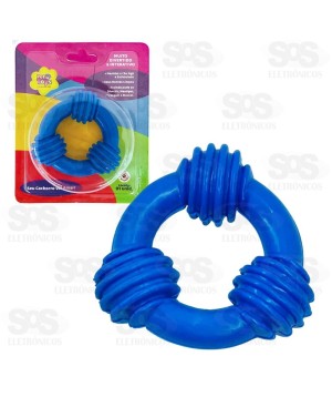 Mordedor Anel Maciço 9,5CM Cores Variadas Pet Toys