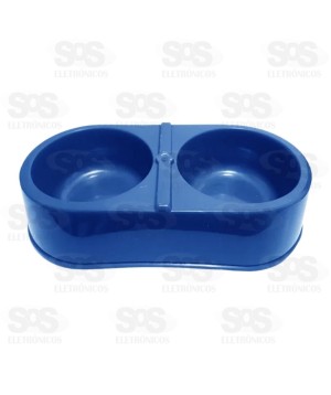 Comedouro Duplo Para Animais 2x350ml Cores Variadas