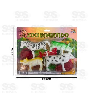 Animais Zoo Divertido Com 10 Peças Toy King TK-AB5668
