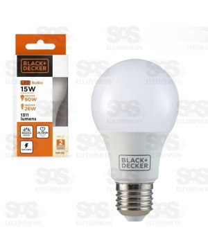 Lâmpada Led Bulbo 15w E27 Luz Branca Black Decker6500k