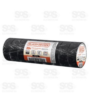 Fita Isolante 20 Metros 10 Unidades Black+Decker BDMT-0001-08