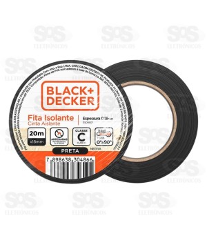 Fita Isolante 20 Metros 10 Unidades Black+Decker BDMT-0001-08