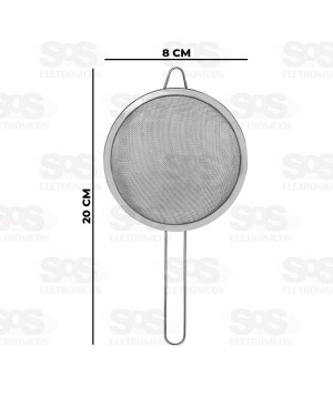 Peneira Pequena De Aço Inox 8CM Top Útil TOP0871