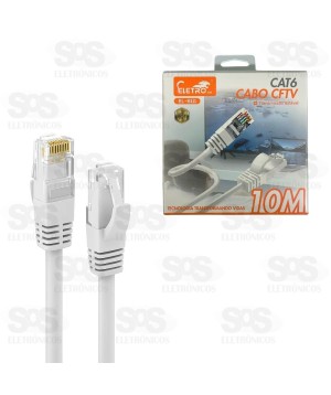 Cabo De Rede CAT6 10 Metros Eletromex EL-8111