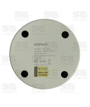Carregador Rápido Sem Fio 15W Indução Kdpan KN-9091