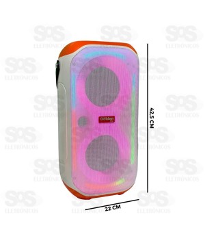 Caixa De Som Potente Com Microfone e Tripé Power Box 4