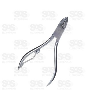 Alicate Corte de Unha Ponta Curvada Aço Inox 356-400