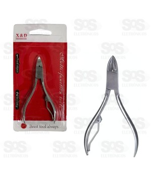 Alicate Corte de Unha Ponta Curvada Aço Inox 356-400