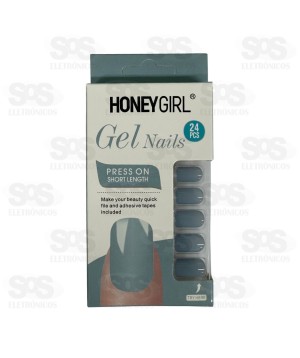Kit Unhas Postiças Em Gel Auto Colante 24 Unidades fs151