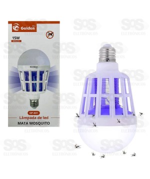 Lâmpada Mata Mosquito 15W Golden Pro GP-601