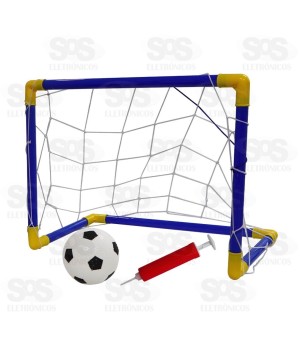 Kit Gol De Futebol Com Bola e Bomba Homeplay 1049