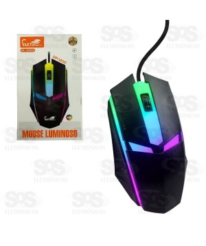 Mouse Gamer 1200 DPI Com Fio USB Eletromex EL-2203