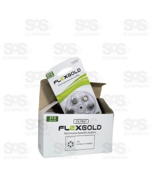 Bateria Para Aparelho Auditivo Zinco -Ar 312 Cartela 6 unidades FX-PR41