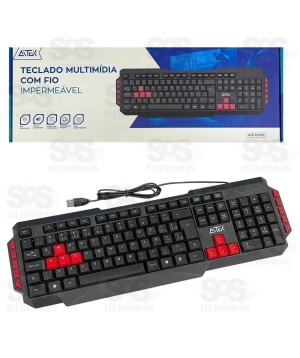 Teclado Multimídia Com Fio USB Aitek ATE-E1072