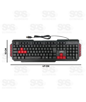 Teclado Multimídia Com Fio USB Aitek ATE-E1072