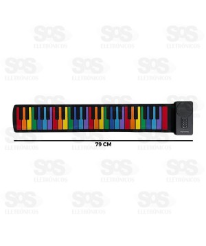 Piano Eletrônico Flexível 49 Teclas Tomate MSY-9994