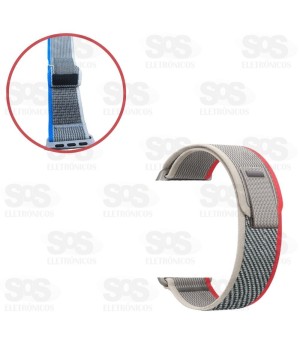 Pulseira Nylon Com Velcro 42/44/45/49 Cores Variadas  Basik WU-256