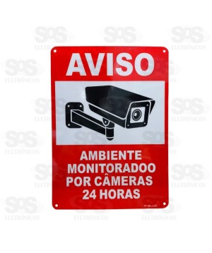 Placa de PVC Aviso de Monitoramento SC1255-P