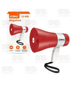 Megafone Recarregável Amplificador Multifunção Lelong LE-998