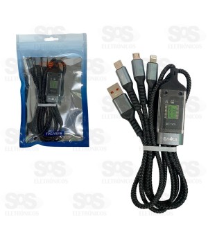 Cabo de Dados Iphone/V8/Type C Inova HBT-8801