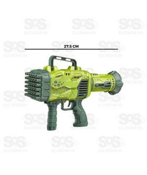 Arma Lança Bolhas De Sabão 32 Furos Homeplay 1058