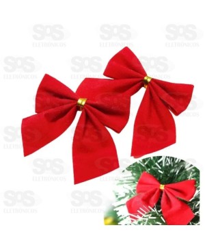 Laços Enfeite de Natal Com 2 Unidades Veludo BC95