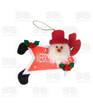 Plaquinha com Boneco de Natal BC87