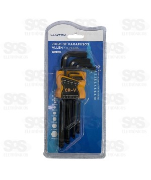 Kit Chave Allen 1,5 a 10mm Com 9 Peças Luatek LWJ-2241