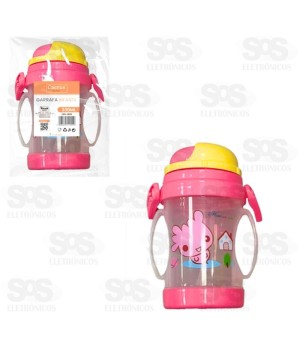 Garrafa Infantil Com Alça 330ML Cores Variadas Caerus CRS-2889