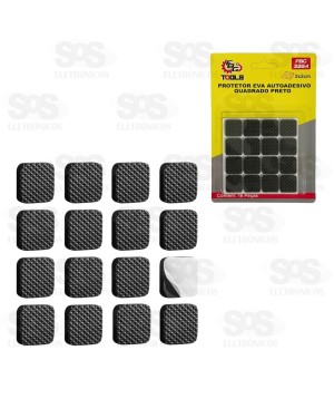 Protetor EVA Quadrado Autoadesivo 16 Unidades FBG 3284