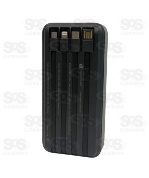 Carga Extra 20.000mAh 4 Interfaces Eletromex EL-2957